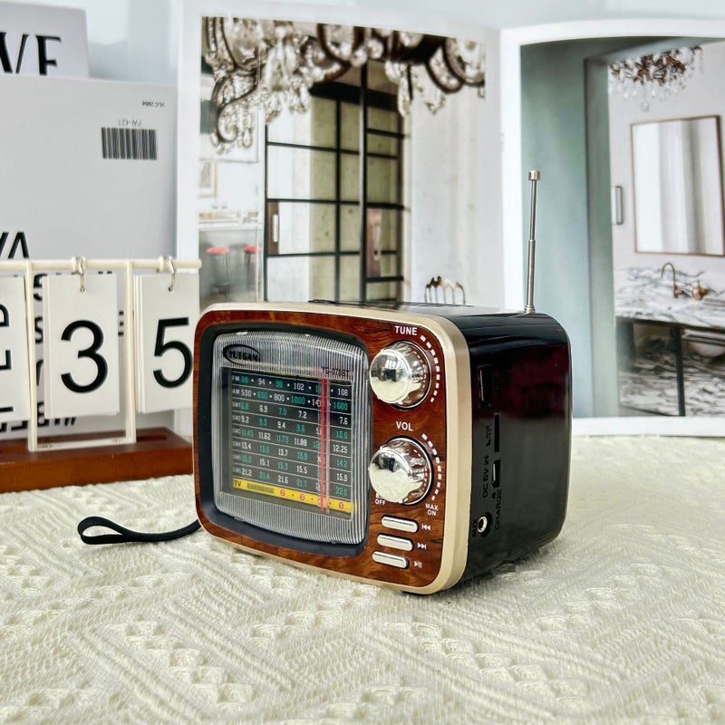 Selling Portable Retro Radio With Bluetooth Mp3 Player Charging Multi-Band Radio Ornaments - Image 4